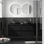 Mueble de baño Noja suspendido 4 cajones sobre encimera doble seno black satin de Salgar